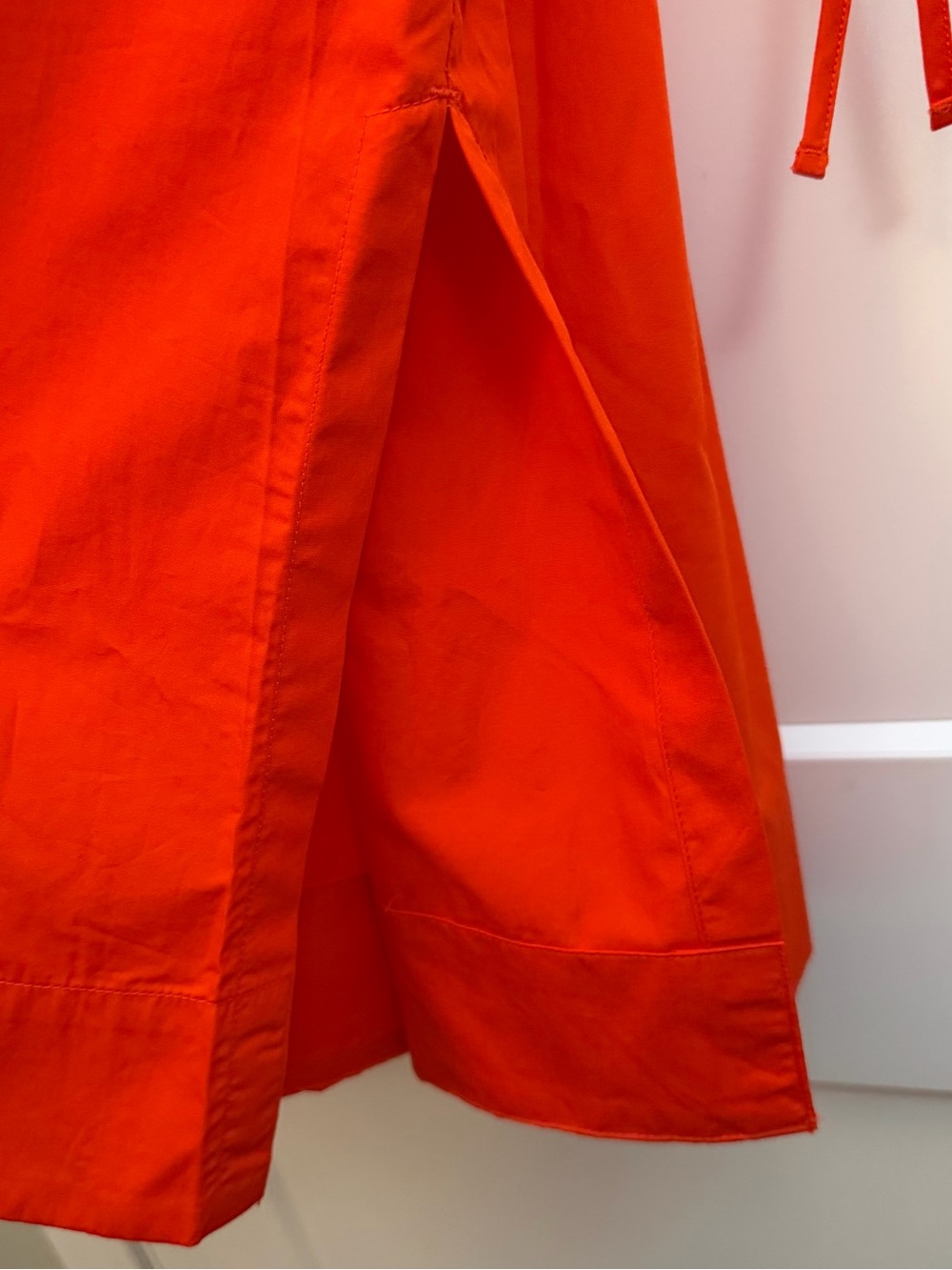 Drawstring smocked cotton skirt - Picture 5 of 8
